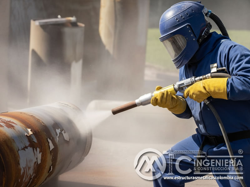 Surface Treatment Material Herrumbroso Metal Blanco Protecccion En Bogota Colombia en Bogotá, Colombia. Montajes, Ingeniería y Construcción. MIC SAS.