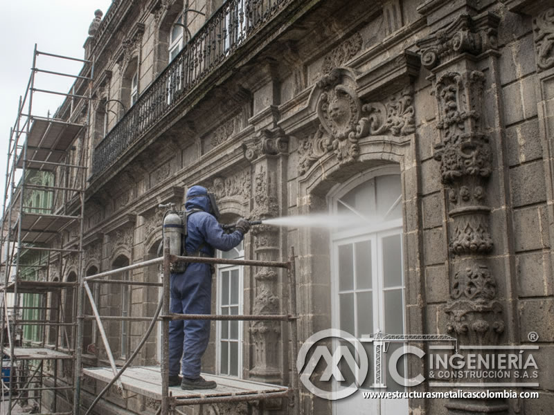 Arenado Fachada Ornamentaciones Piedra Elementos Decorativos En Bogota Colombia en Bogotá, Colombia. Montajes, Ingeniería y Construcción. MIC SAS.