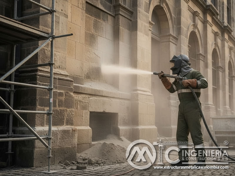Arenado Piedra Fachada Arcos Ornamentales Historicos En Bogota Colombia en Bogotá, Colombia. Montajes, Ingeniería y Construcción. MIC SAS.