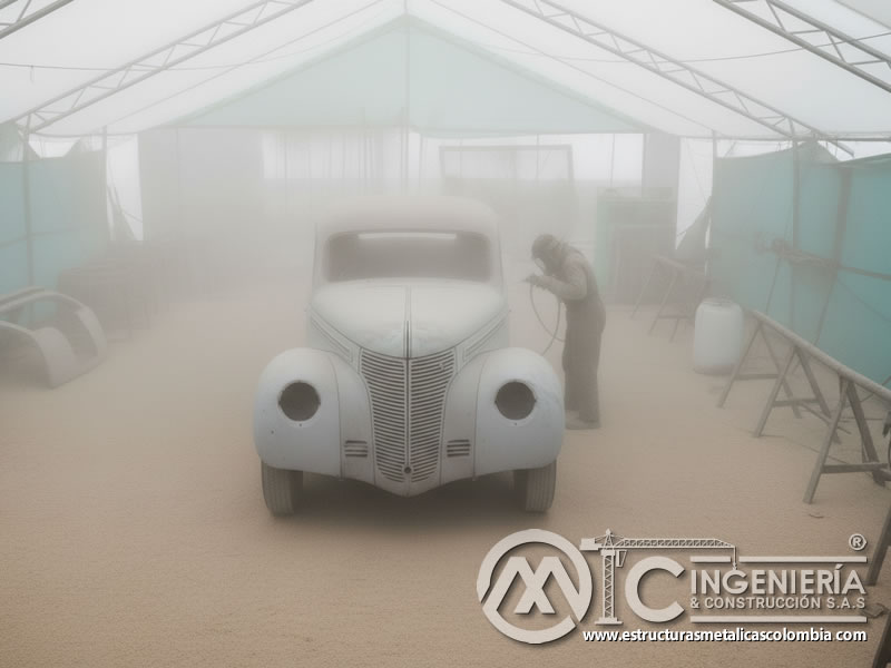 Arenado Carros Antiguos Preparacion Pintura Colombia En Bogota Colombia en Bogotá, Colombia. Montajes, Ingeniería y Construcción. MIC SAS.
