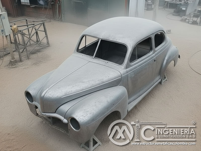 Arenado Vehiculos Clasicos Carroceria Metal Desnudo En Bogota Colombia en Bogotá, Colombia. Montajes, Ingeniería y Construcción. MIC SAS.