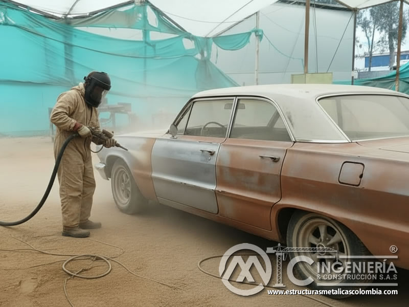 Chorreado Arena Autos Clasicos Remocion Pintura En Bogota Colombia en Bogotá, Colombia. Montajes, Ingeniería y Construcción. MIC SAS.