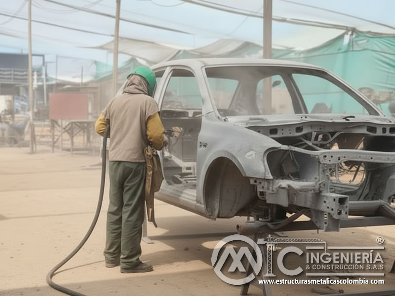 Chorro Abrasivo Automotriz Carroceria Limpieza En Bogota Colombia en Bogotá, Colombia. Montajes, Ingeniería y Construcción. MIC SAS.