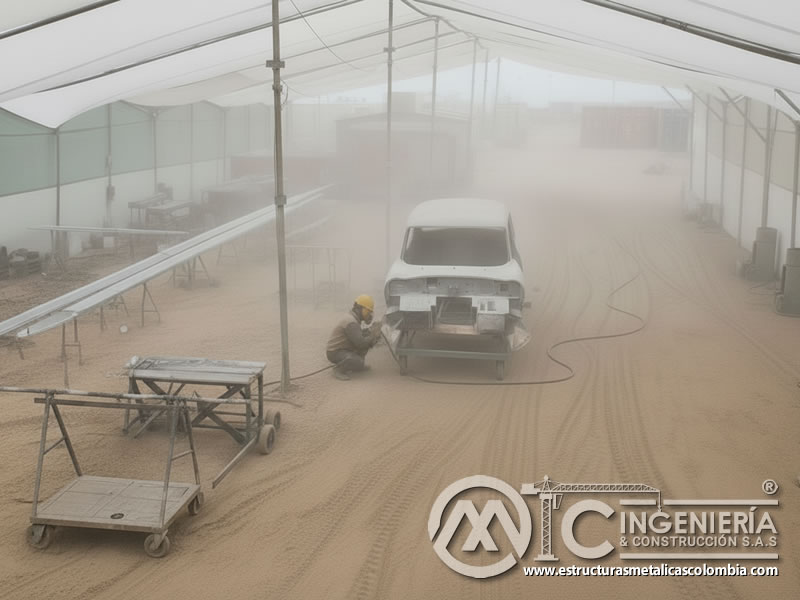 Chorro Arena Autos Antiguos Limpieza Trasera En Bogota Colombia en Bogotá, Colombia. Montajes, Ingeniería y Construcción. MIC SAS.