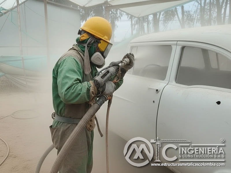 Sandblasting Carros Antiguos Remocion Pintura Puerta En Bogota Colombia en Bogotá, Colombia. Montajes, Ingeniería y Construcción. MIC SAS.