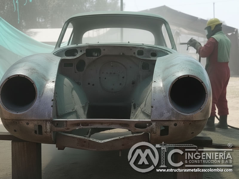 Sandblasting Carros Clasicos Delantera Restauracion En Bogota Colombia en Bogotá, Colombia. Montajes, Ingeniería y Construcción. MIC SAS.