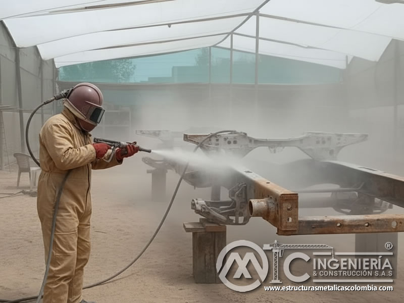 Sandblasting Chasis Suspension Remocion Oxido En Bogota Colombia en Bogotá, Colombia. Montajes, Ingeniería y Construcción. MIC SAS.