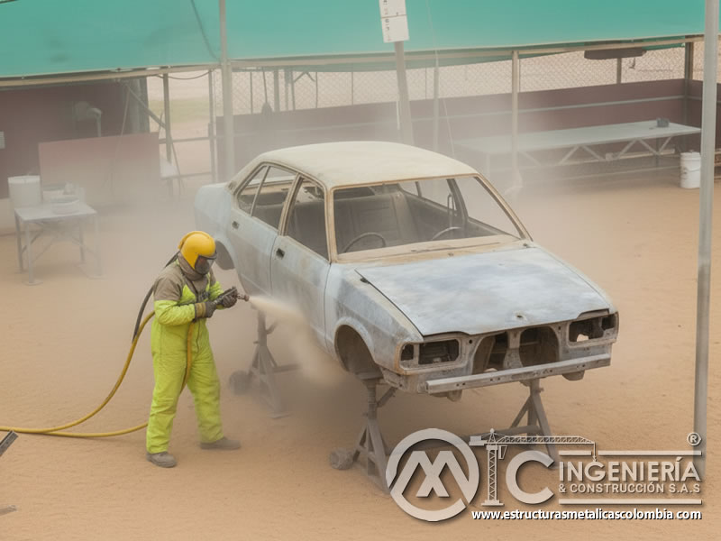 Arenado Bajos Carro Sedan Clasico Pintura Automotriz En Bogota Colombia en Bogotá, Colombia. Montajes, Ingeniería y Construcción. MIC SAS.