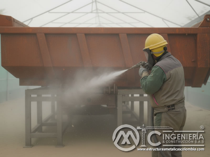 Chorreado Arena Volqueta Caja Camion Oxido Severo En Bogota Colombia en Bogotá, Colombia. Montajes, Ingeniería y Construcción. MIC SAS.