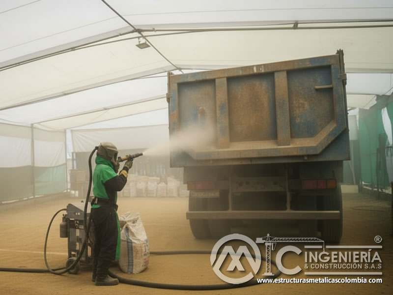 Chorro De Arena Volqueta Camion Limpieza Industrial En Bogota Colombia en Bogotá, Colombia. Montajes, Ingeniería y Construcción. MIC SAS.