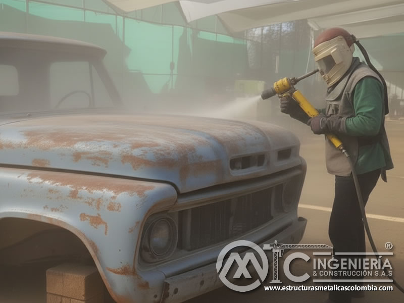 Samblasteado Pickup Clasica Ford Capo Remocion Pintura En Bogota Colombia en Bogotá, Colombia. Montajes, Ingeniería y Construcción. MIC SAS.