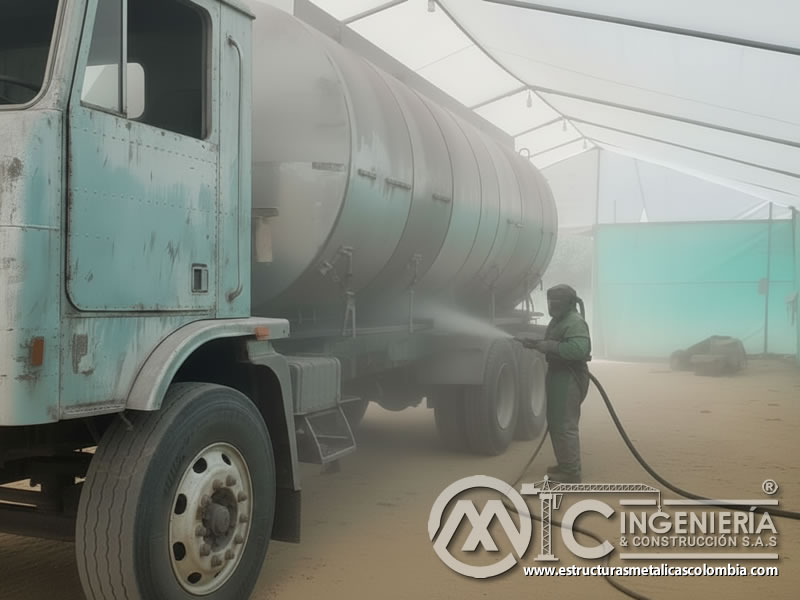 Samblasteo Camion Cisterna Lateral Limpieza Oxido En Bogota Colombia en Bogotá, Colombia. Montajes, Ingeniería y Construcción. MIC SAS.