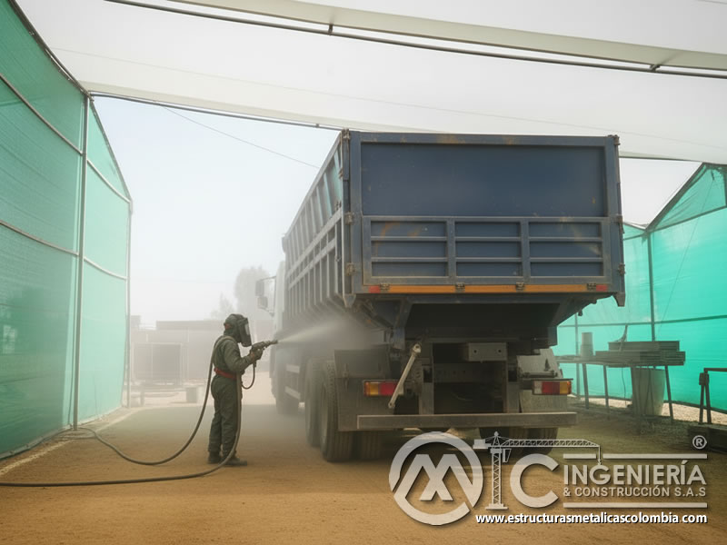 Samblasteo Volqueta Camion Colombia Tratamiento Oxido En Bogota Colombia en Bogotá, Colombia. Montajes, Ingeniería y Construcción. MIC SAS.
