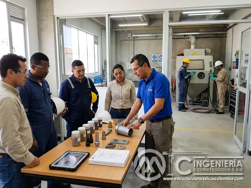 Entrenamiento blended learning de sandblasting en Bogotá, Colombia. Montajes, Ingeniería y Construcción. MIC SAS.