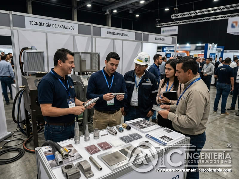 Feria industrial de innovación en sandblasting en Bogotá, Colombia. Montajes, Ingeniería y Construcción. MIC SAS.