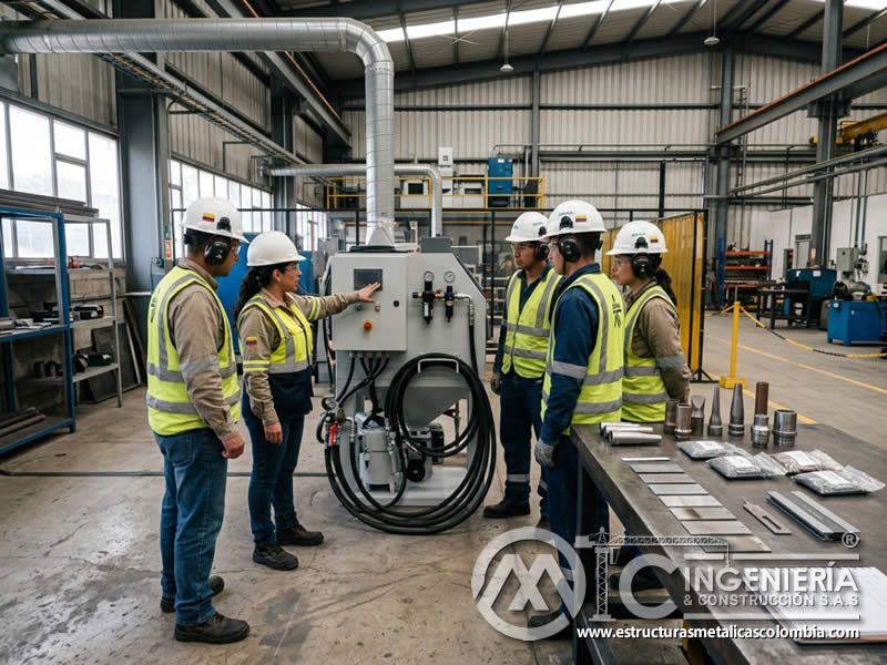 Capacitación en nuevas tecnologías de sandblasting en Bogotá, Colombia. Montajes, Ingeniería y Construcción. MIC SAS.