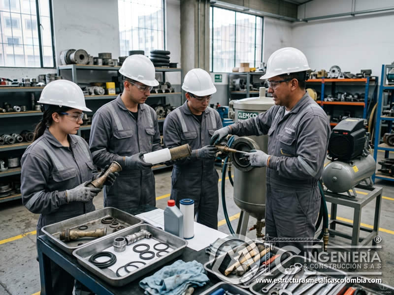 Formación en mantenimiento preventivo de sandblasting en Bogotá, Colombia. Montajes, Ingeniería y Construcción. MIC SAS.