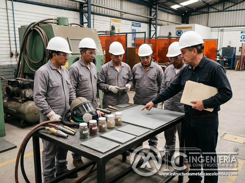 Certificación de operadores de sandblasting en Bogotá, Colombia. Montajes, Ingeniería y Construcción. MIC SAS.