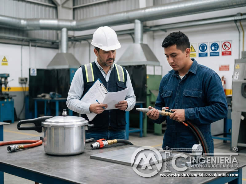 Evaluación práctica de operador de sandblasting en Bogotá, Colombia. Montajes, Ingeniería y Construcción. MIC SAS.