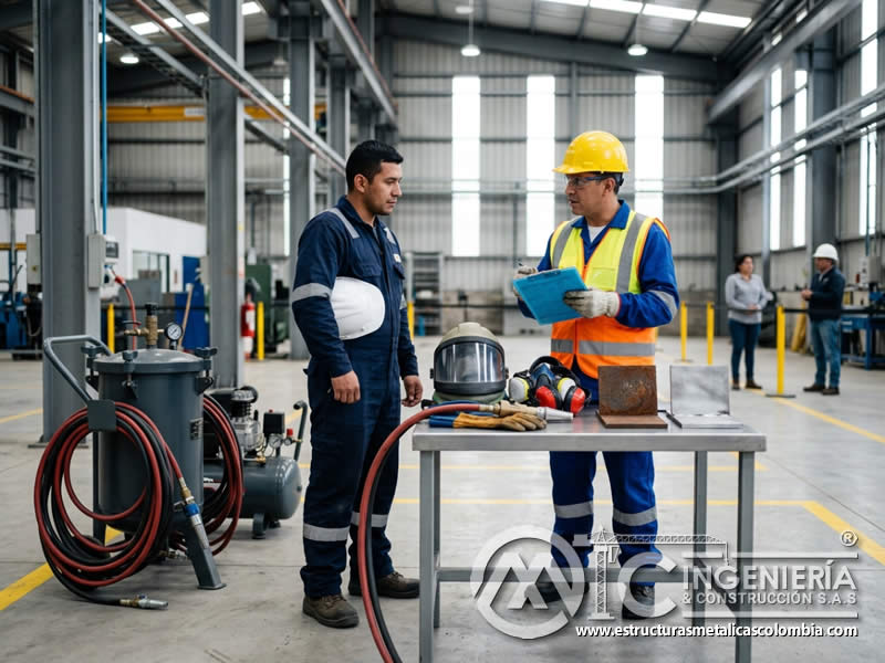 Certificación OSHA de operario de sandblasting en Bogotá, Colombia. Montajes, Ingeniería y Construcción. MIC SAS.
