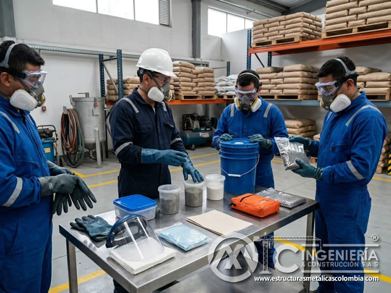 Certificación de materiales peligrosos en sandblasting en Bogotá, Colombia. Montajes, Ingeniería y Construcción. MIC SAS.