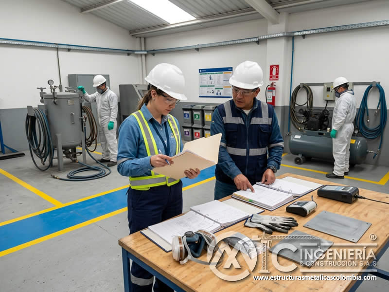 Auditoría legal de cumplimiento de sandblasting en Bogotá, Colombia. Montajes, Ingeniería y Construcción. MIC SAS.