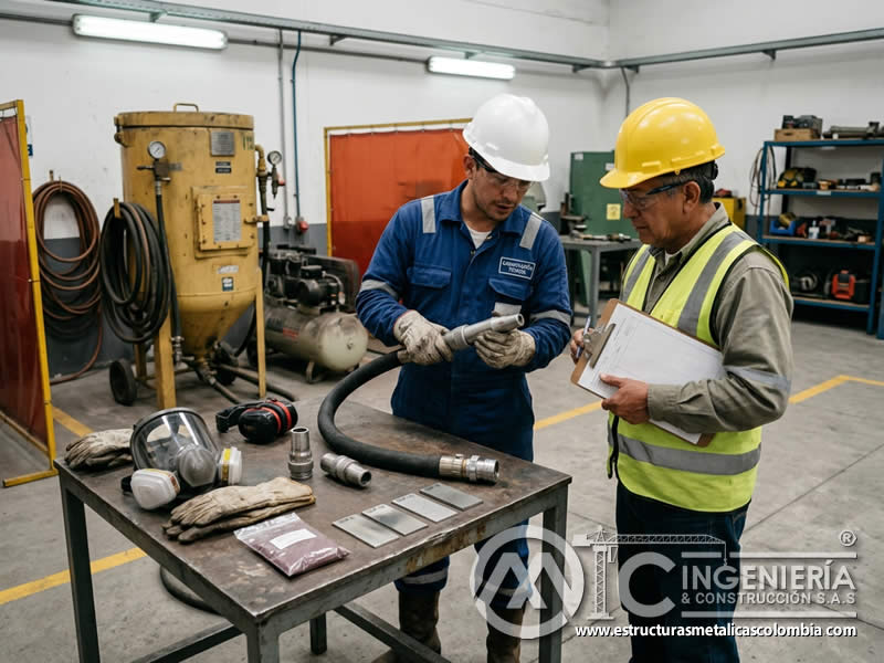 Certificación de competencias de operario de sandblasting en Bogotá, Colombia. Montajes, Ingeniería y Construcción. MIC SAS.