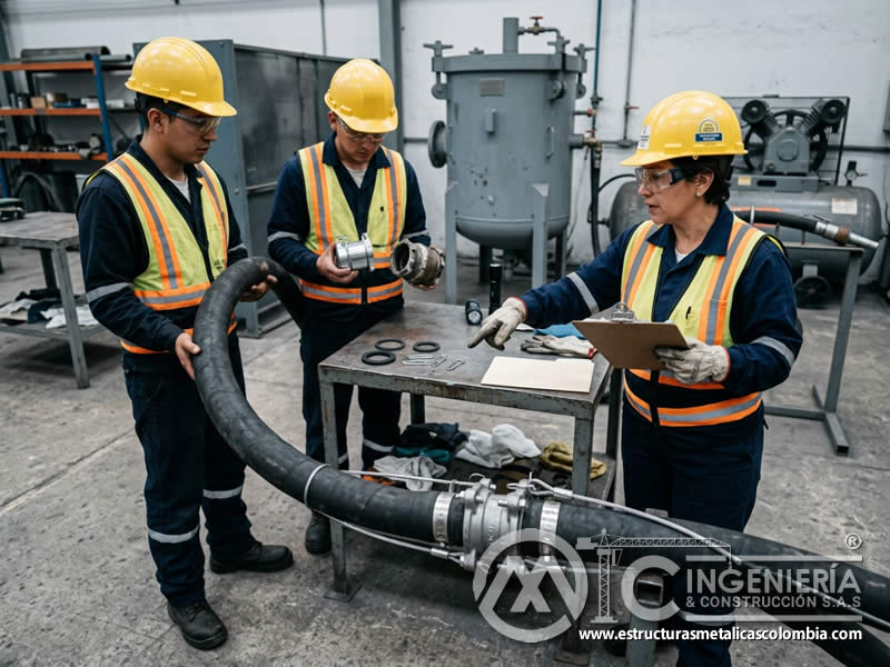 Normativa de mangueras y acoples de sandblasting en Bogotá, Colombia. Montajes, Ingeniería y Construcción. MIC SAS.
