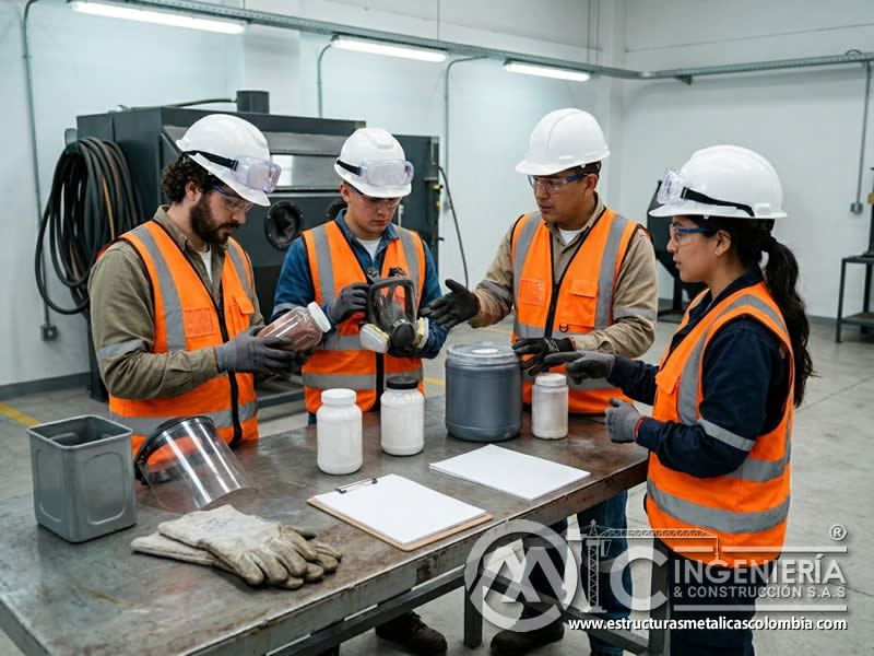 FDS de materiales peligrosos en sandblasting en Bogotá, Colombia. Montajes, Ingeniería y Construcción. MIC SAS.