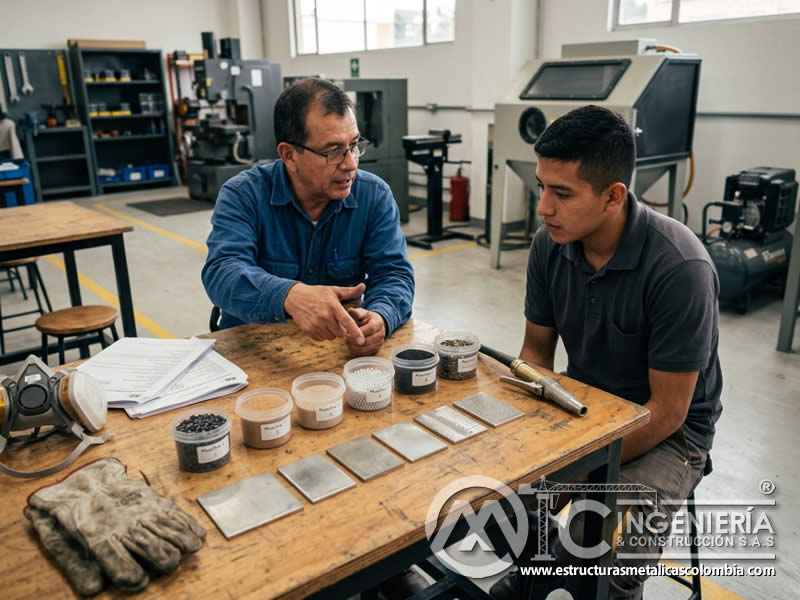 Conocimiento teórico de abrasivos de sandblasting en Bogotá, Colombia. Montajes, Ingeniería y Construcción. MIC SAS.