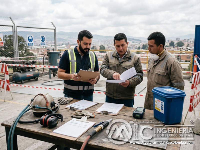 Evaluación de cumplimiento normativo de sandblasting en Bogotá, Colombia. Montajes, Ingeniería y Construcción. MIC SAS.
