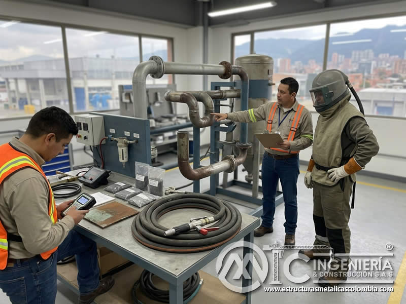 Simulación de escenarios complejos de sandblasting en Bogotá, Colombia. Montajes, Ingeniería y Construcción. MIC SAS.