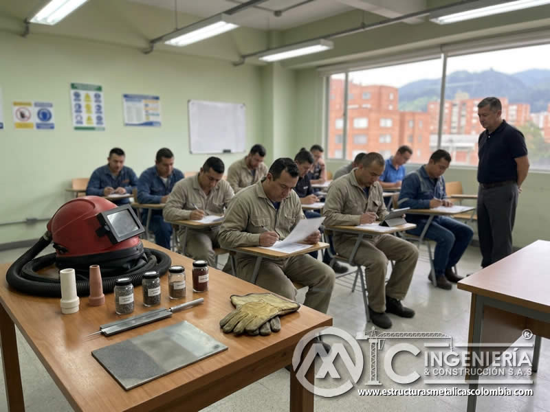 Evaluación teórica de conocimientos de sandblasting en Bogotá, Colombia. Montajes, Ingeniería y Construcción. MIC SAS.