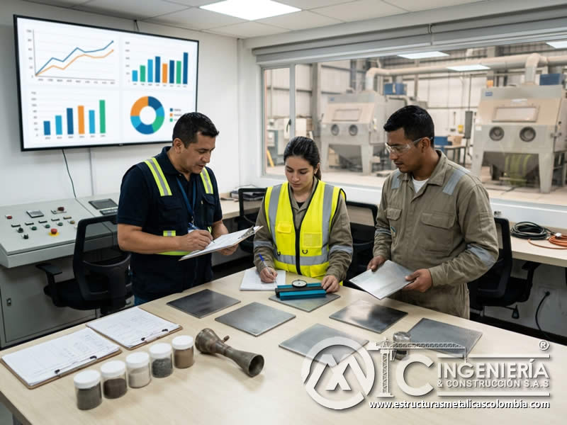 KPIs de productividad y calidad en sandblasting en Bogotá, Colombia. Montajes, Ingeniería y Construcción. MIC SAS.