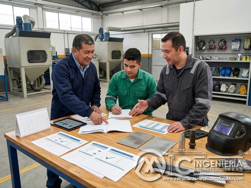 Plan de desarrollo de competencias de sandblasting en Bogotá, Colombia. Montajes, Ingeniería y Construcción. MIC SAS.