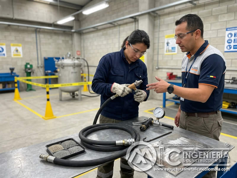 Diagnóstico de problemas prácticos de sandblasting en Bogotá, Colombia. Montajes, Ingeniería y Construcción. MIC SAS.