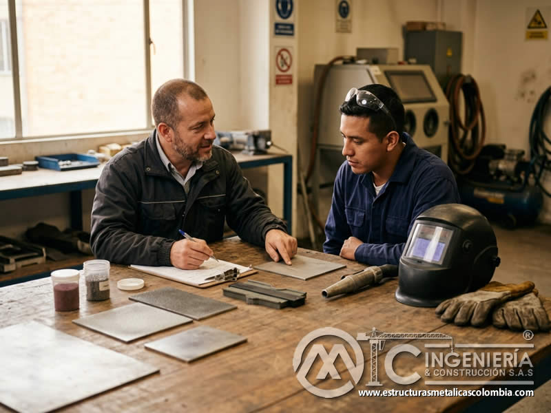 Retroalimentación para desarrollo en sandblasting en Bogotá, Colombia. Montajes, Ingeniería y Construcción. MIC SAS.