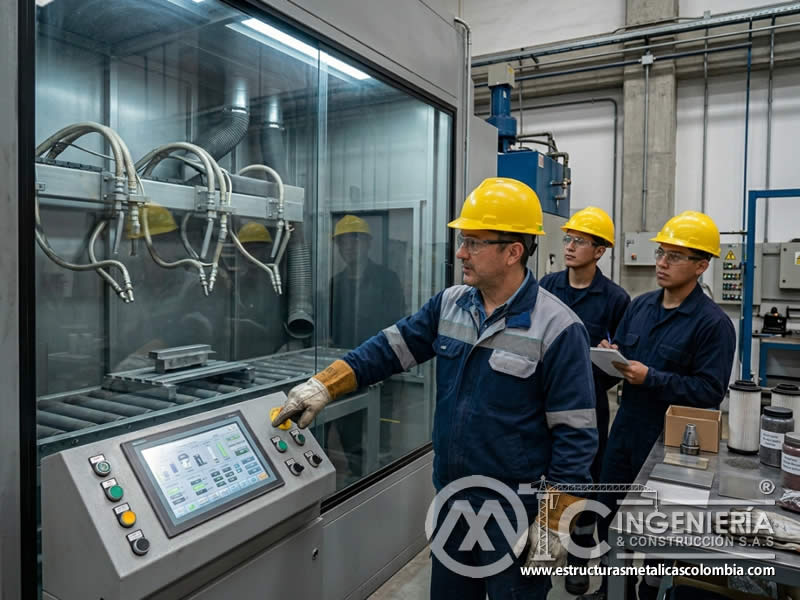 Entrenamiento HMI en automatización de sandblasting en Bogotá, Colombia. Montajes, Ingeniería y Construcción. MIC SAS.