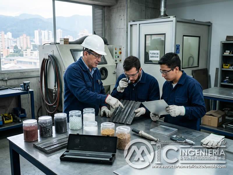Selección de abrasivos para sandblasting avanzado en Bogotá, Colombia. Montajes, Ingeniería y Construcción. MIC SAS.