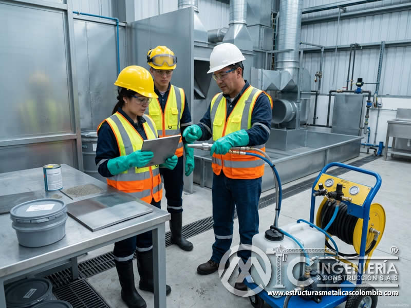 Capacitación en vapor blasting y sandblasting en Bogotá, Colombia. Montajes, Ingeniería y Construcción. MIC SAS.