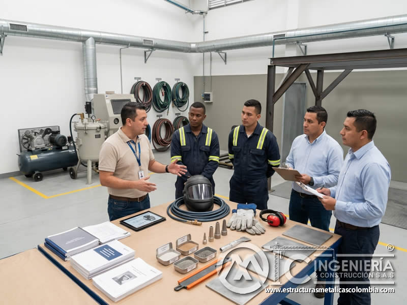 Recursos de formación y desarrollo en sandblasting en Bogotá, Colombia. Montajes, Ingeniería y Construcción. MIC SAS.