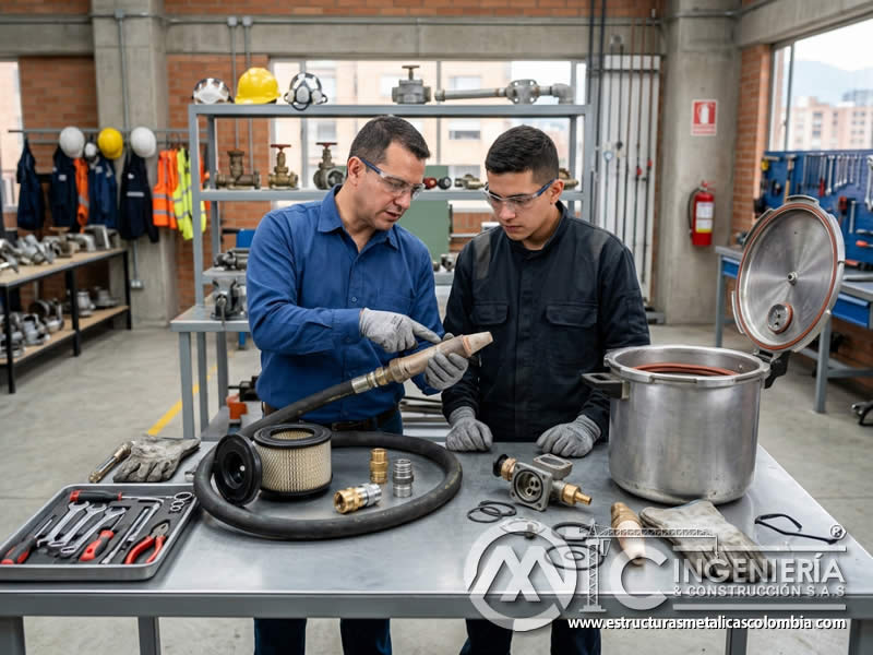 Soporte técnico y mantenimiento de sandblasting en Bogotá, Colombia. Montajes, Ingeniería y Construcción. MIC SAS.