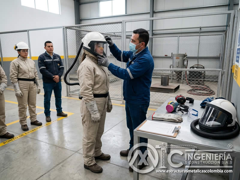 Formación de seguridad y EPP para sandblasting en Bogotá, Colombia. Montajes, Ingeniería y Construcción. MIC SAS. Formación de seguridad y EPP para sandblasting en Bogotá, Colombia. Montajes, Ingeniería y Construcción. MIC SAS.