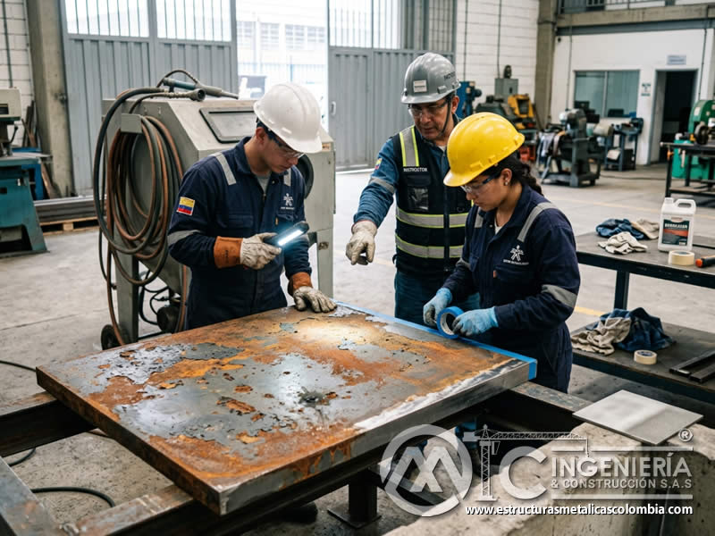 Preparación de superficie en práctica de sandblasting en Bogotá, Colombia. Montajes, Ingeniería y Construcción. MIC SAS. Preparación de superficie en práctica de sandblasting en Bogotá, Colombia. Montajes, Ingeniería y Construcción. MIC SAS.