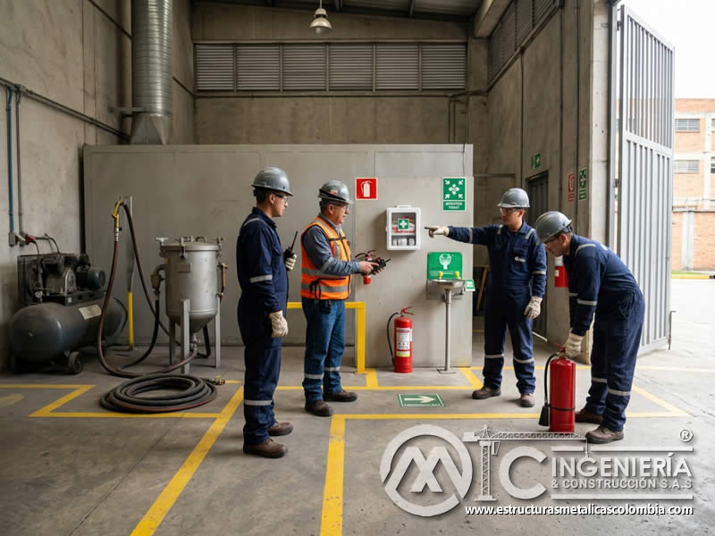 Entrenamiento de emergencia en sandblasting en Bogotá, Colombia. Montajes, Ingeniería y Construcción. MIC SAS. Entrenamiento de emergencia en sandblasting en Bogotá, Colombia. Montajes, Ingeniería y Construcción. MIC SAS.