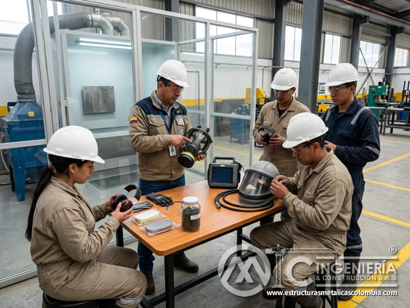 Capacitación sobre riesgos del polvo de sandblasting en Bogotá, Colombia. Montajes, Ingeniería y Construcción. MIC SAS. Capacitación sobre riesgos del polvo de sandblasting en Bogotá, Colombia. Montajes, Ingeniería y Construcción. MIC SAS.