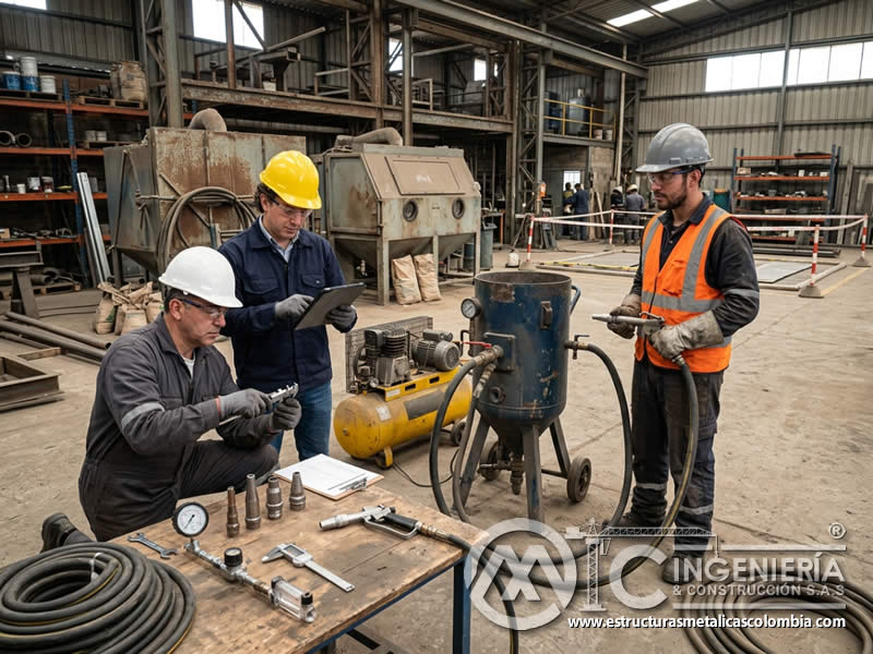 Adquisición de equipos de sandblasting para ROI en Bogotá, Colombia. Montajes, Ingeniería y Construcción. MIC SAS.