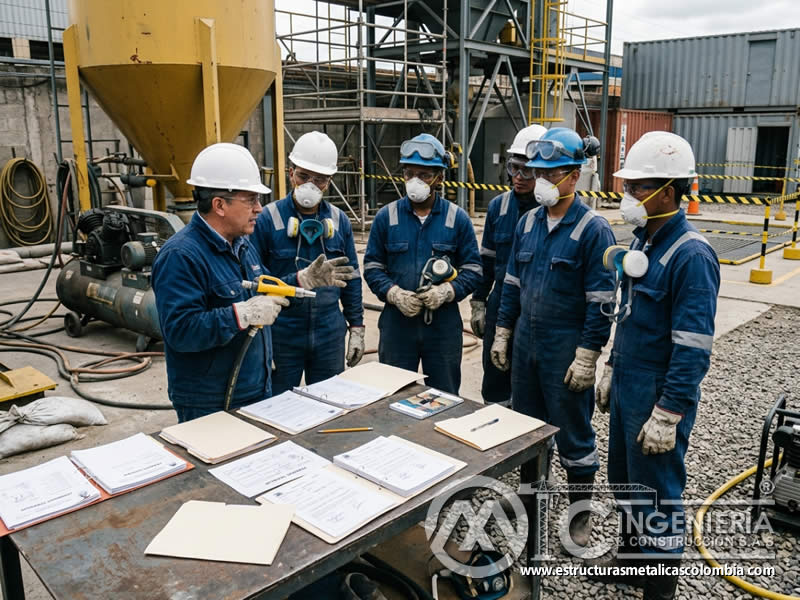 Capacitación y permisos de sandblasting para ROI en Bogotá, Colombia. Montajes, Ingeniería y Construcción. MIC SAS.