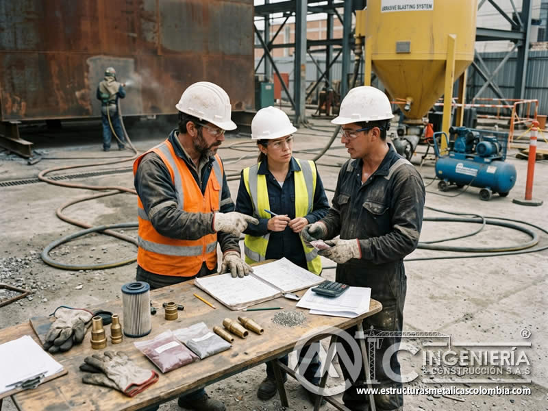 Costos operativos de sandblasting para análisis ROI en Bogotá, Colombia. Montajes, Ingeniería y Construcción. MIC SAS.