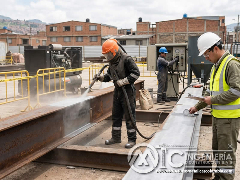 Eficiencia operativa de sandblasting para ROI en Bogotá, Colombia. Montajes, Ingeniería y Construcción. MIC SAS.